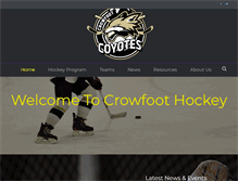 Tablet Screenshot of crowfoothockey.com